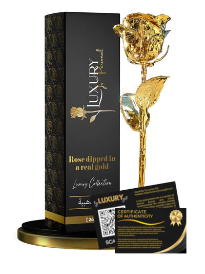 Luxury 24k Golden Rose with packaging and certificate of authenticity